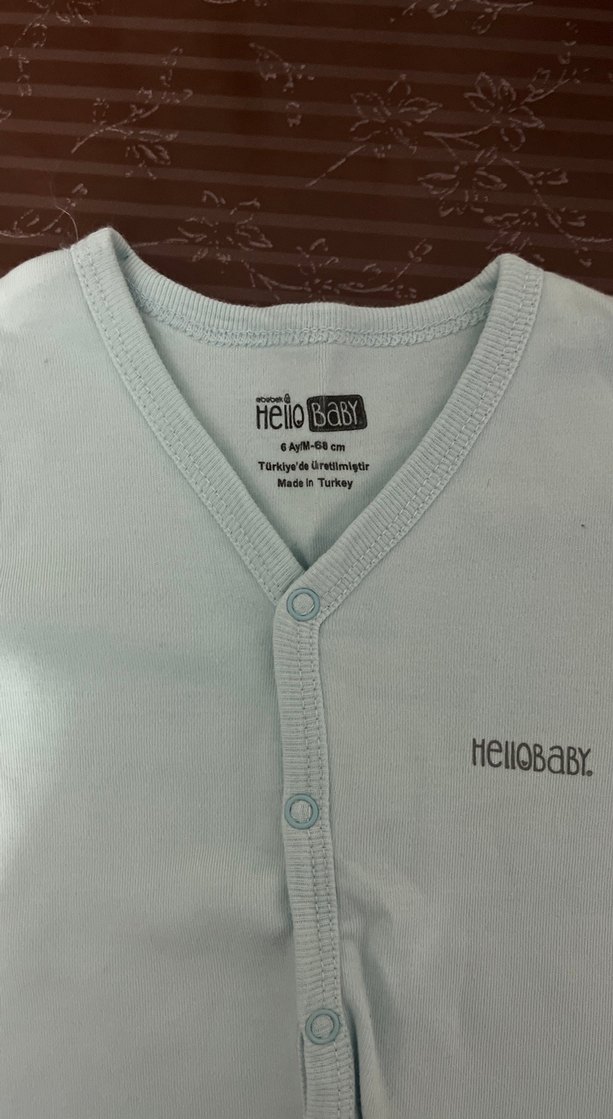 Bebek İçlik, Baskılı, Pastel Beyaz - Görsel 2