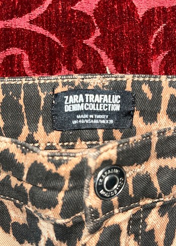 40 Beden Kadın Leopar Desenli Mini Şort