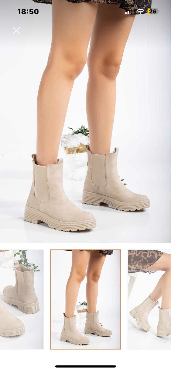 Bej Süet bot - Görsel 3