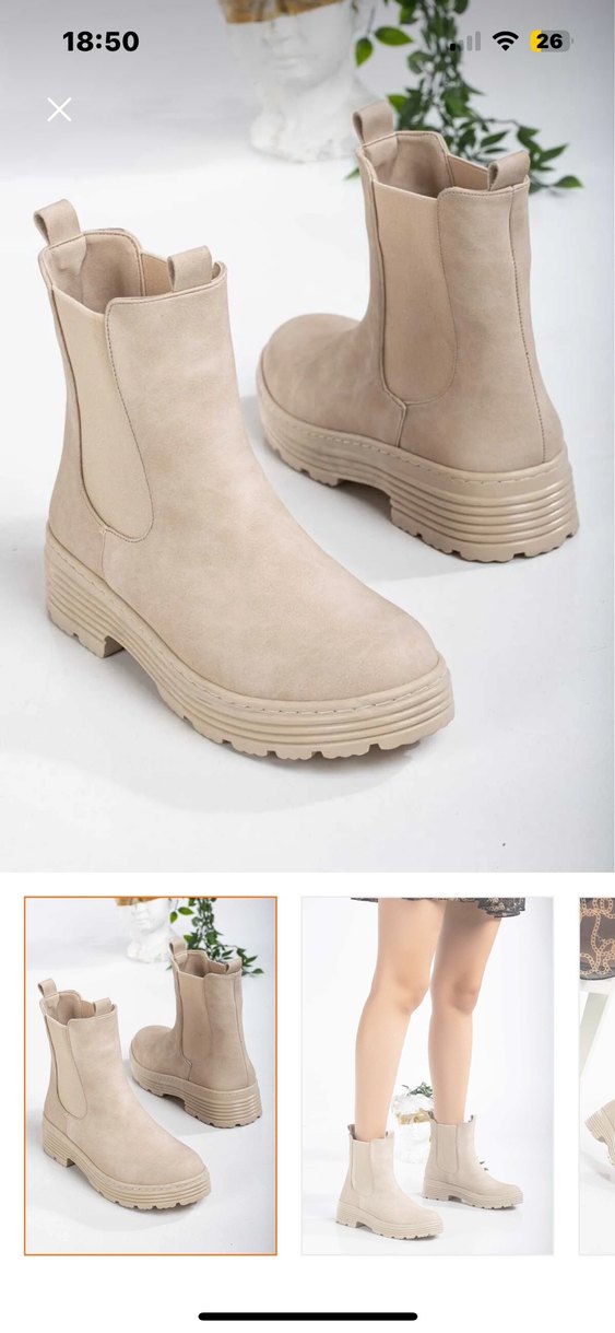 Bej Süet bot - Görsel 2