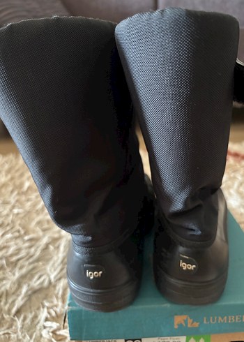 Kemer Detaylı Siyah Erkek Çizme - Görsel 4