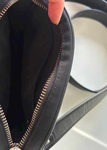 Fermuarlı Siyah Deri Kadın Cüzdanı ve çantası - Görsel 9