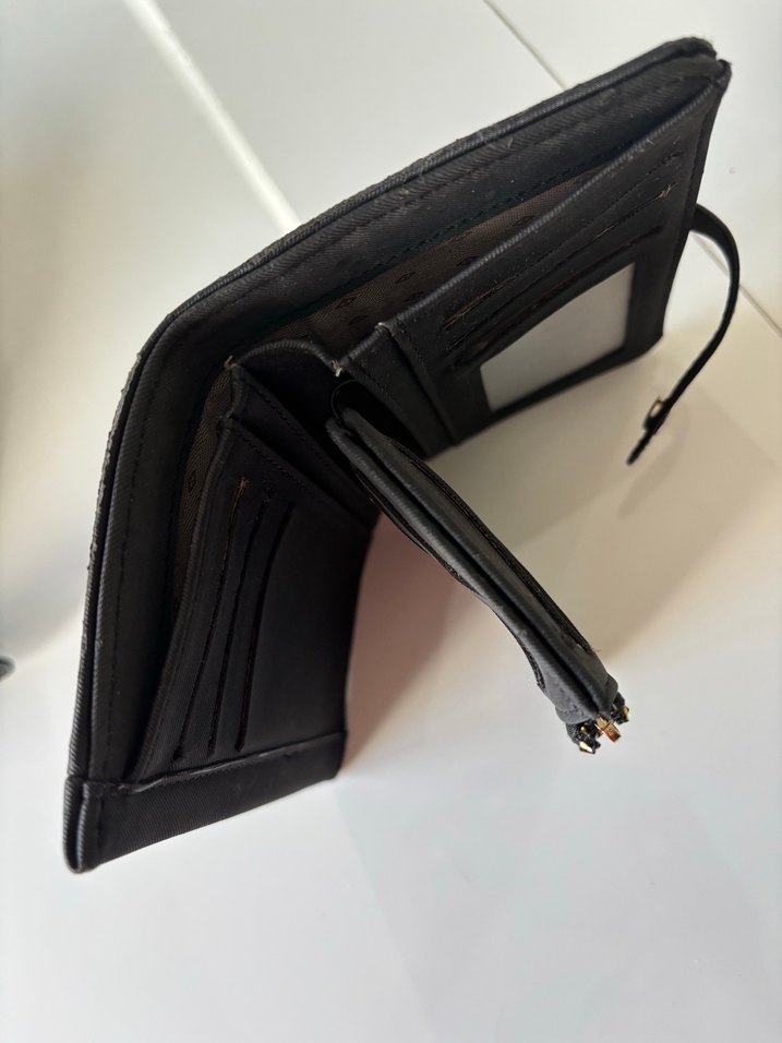 Fermuarlı Siyah Deri Kadın Cüzdanı ve çantası - Görsel 4