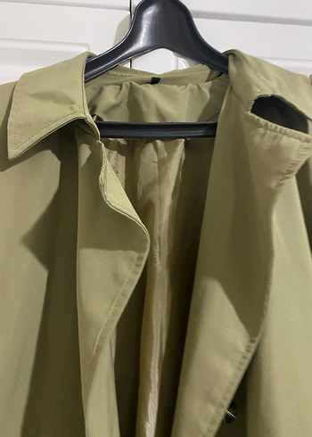 Kadın Bej Kuşaklı Uzun Trençkot - Görsel 4