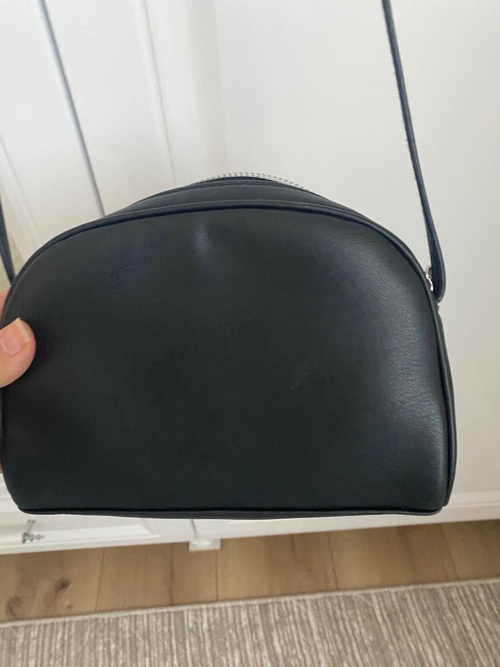 Siyah Deri Minimalist Kadın Çanta - Görsel 4