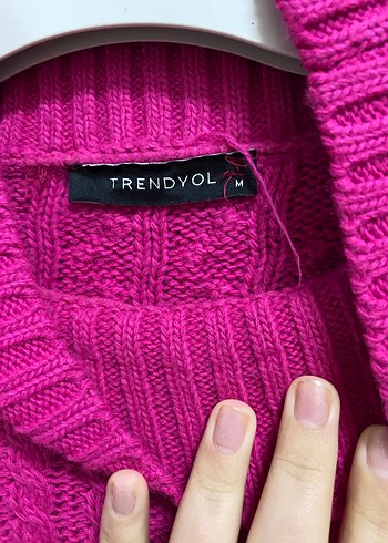 Pembe Örgü Boğazlı Kadın Kazak - Görsel 4