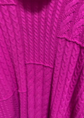 Pembe Örgü Boğazlı Kadın Kazak - Görsel 5