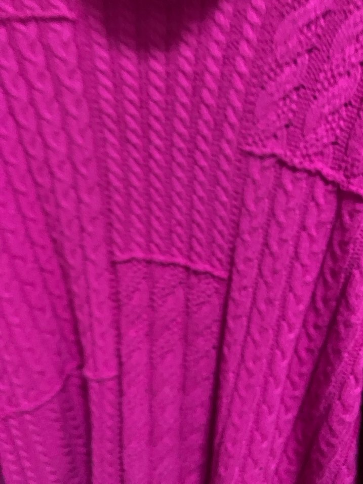 Pembe Örgü Boğazlı Kadın Kazak - Görsel 5