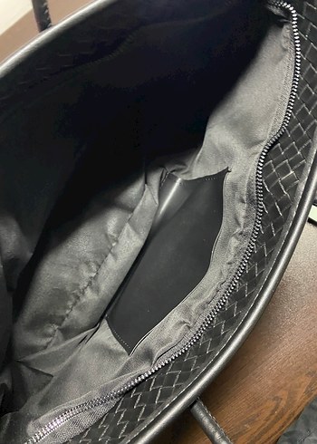 Siyah Deri Fermuarlı Kadın Çanta - Görsel 6