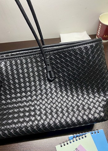 Siyah Deri Fermuarlı Kadın Çanta - Görsel 2