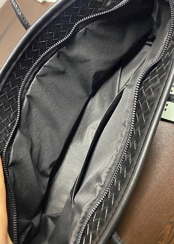 Siyah Deri Fermuarlı Kadın Çanta - Görsel 5