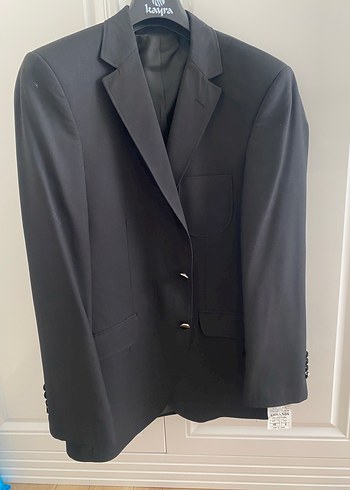 Düğmeli siyah kadın ceket - Görsel 2