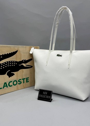 Beden Lacoste Yeşil Deri Minimalist El Çantası