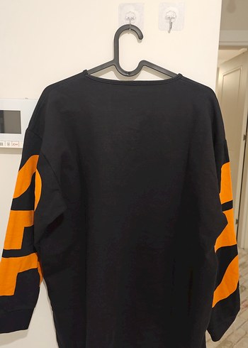 Turuncu Baskılı Oversize Sweatshirt (L/XL) - Görsel 2