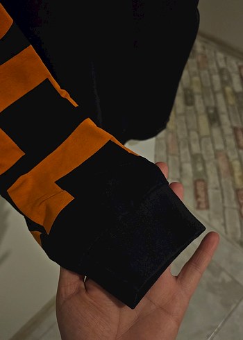 Turuncu Baskılı Oversize Sweatshirt (L/XL) - Görsel 3