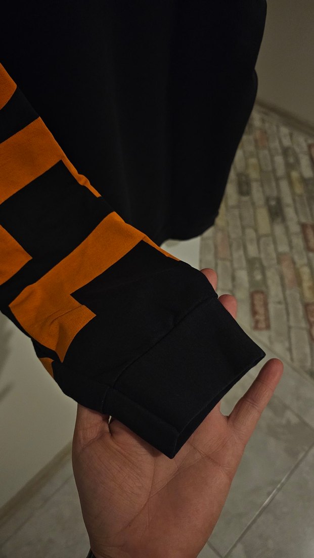 Turuncu Baskılı Oversize Sweatshirt (L/XL) - Görsel 3