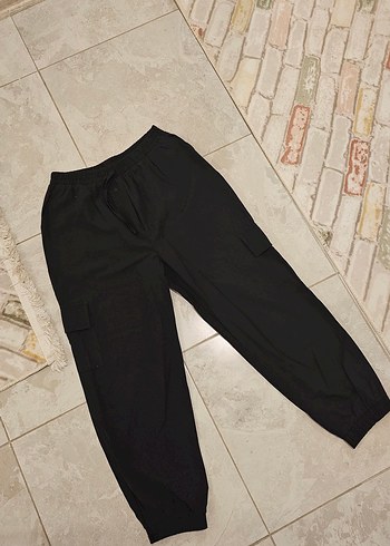 Siyah Kargo Pantolon - Görsel 4