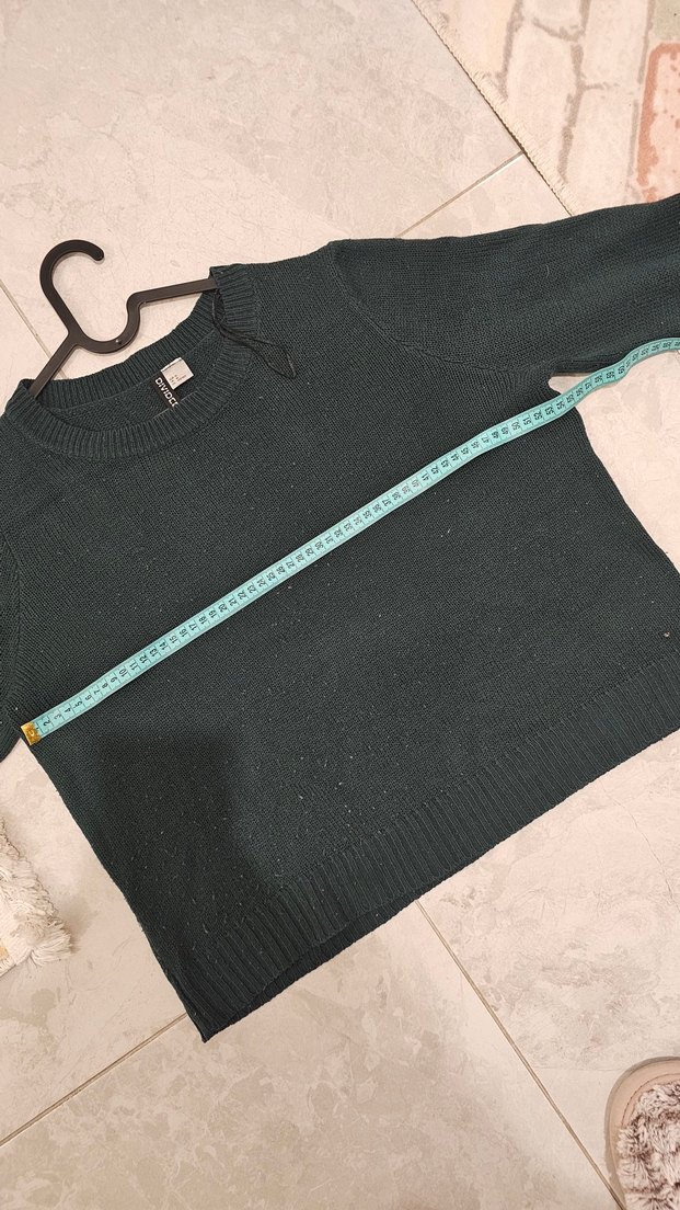 Yeşil Kadın Kazak - Görsel 5