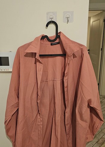 Armonika Pembe Oversize Gömlek XL - Görsel 2