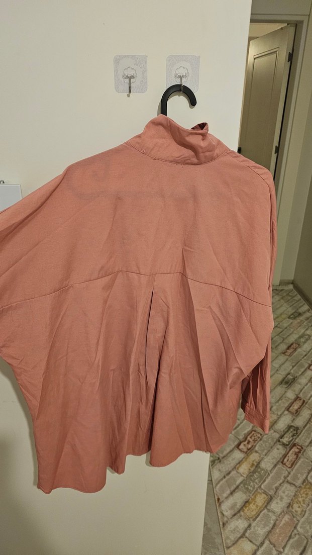  Armonika Pembe Oversize Gömlek  XL - Görsel 4