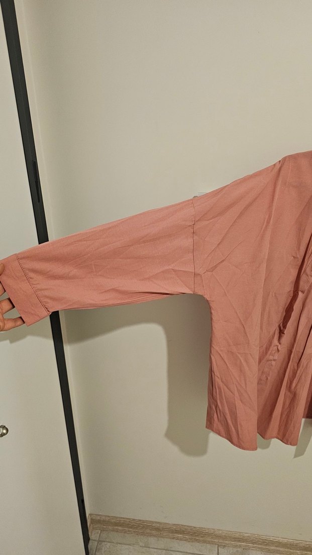  Armonika Pembe Oversize Gömlek  XL - Görsel 3