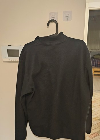 Dik Yaka Fermuarlı Siyah Erkek Streetwear Polar - Görsel 3