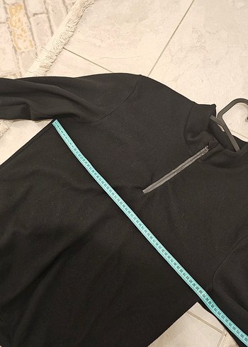 Dik Yaka Fermuarlı Siyah Erkek Streetwear Polar - Görsel 5