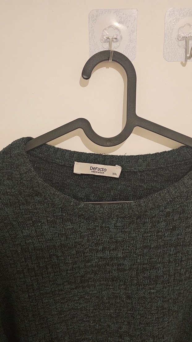  DeFacto Oversize Desenli Kazak  XXL - Görsel 3