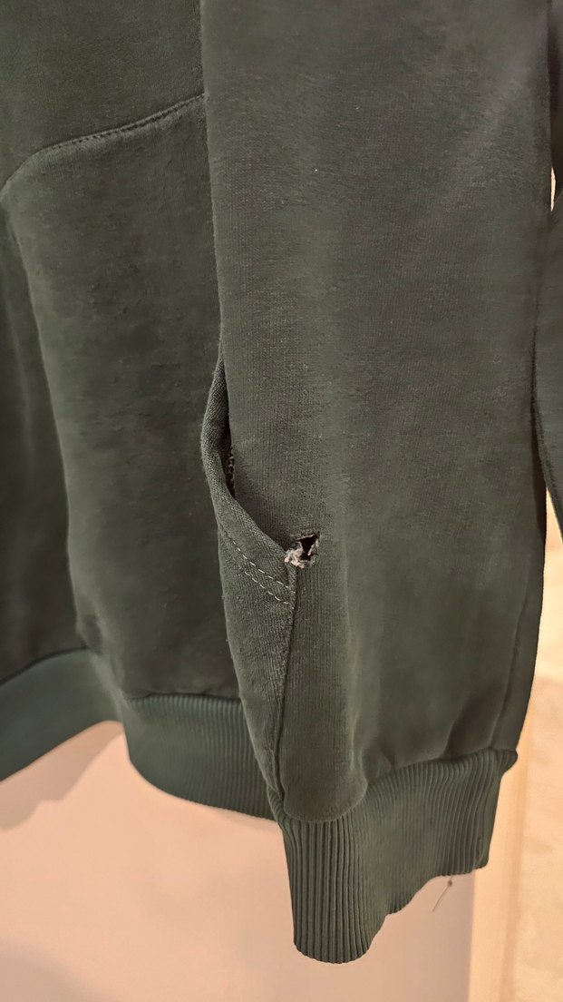 Kadın Koyu Yeşil Kapüşonlu Sweatshirt - Görsel 3