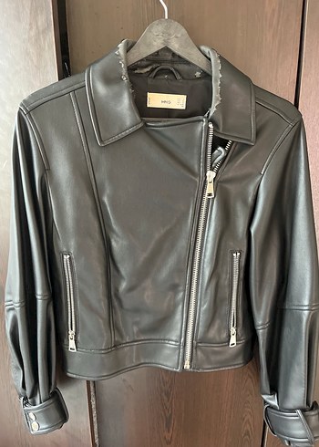 Kadın Siyah Deri Ceket - Görsel 2