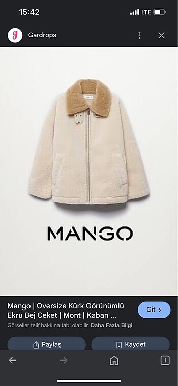 Mango Mango tüylü mont