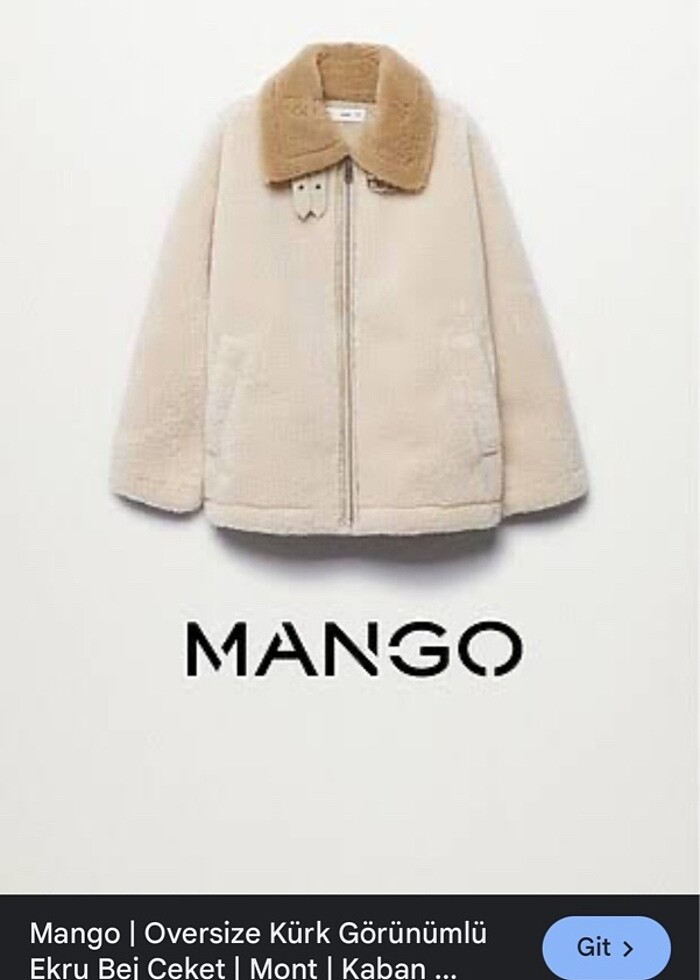 Mango tüylü mont - Görsel 2