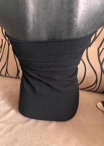 Siyah Straplez Örgü Büstiyer - Görsel 2