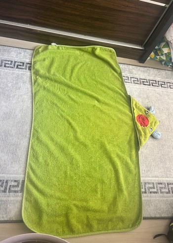 Nakışlı Yeşil Erkek Çocuk Bornozu - Görsel 3