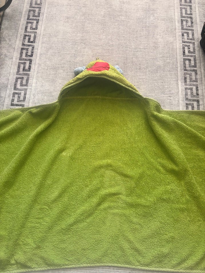 Nakışlı Yeşil Erkek Çocuk Bornozu - Görsel 5