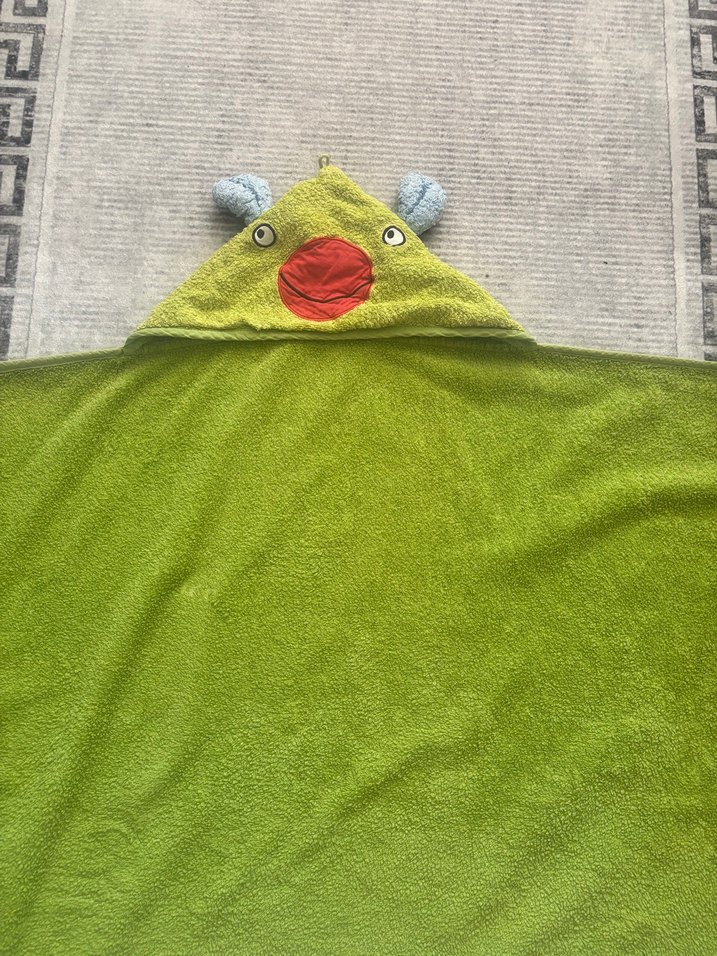 Nakışlı Yeşil Erkek Çocuk Bornozu - Görsel 4