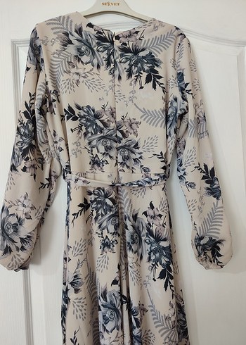 Çiçek Desenli Uzun Elbise - Görsel 5