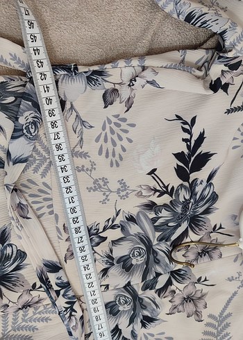 Çiçek Desenli Uzun Elbise - Görsel 7