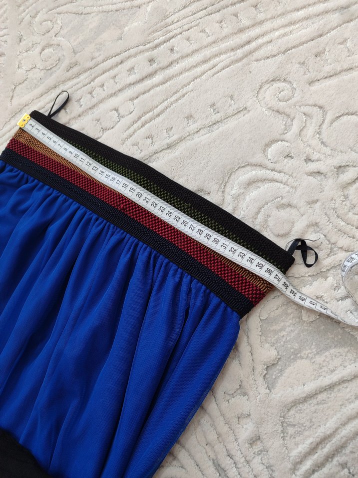 Astarlı Tük Mavi Etek - Görsel 5