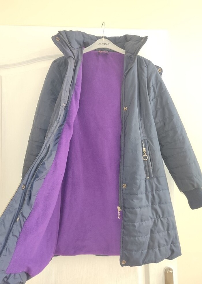 Kadın Lacivert Mont - Görsel 4