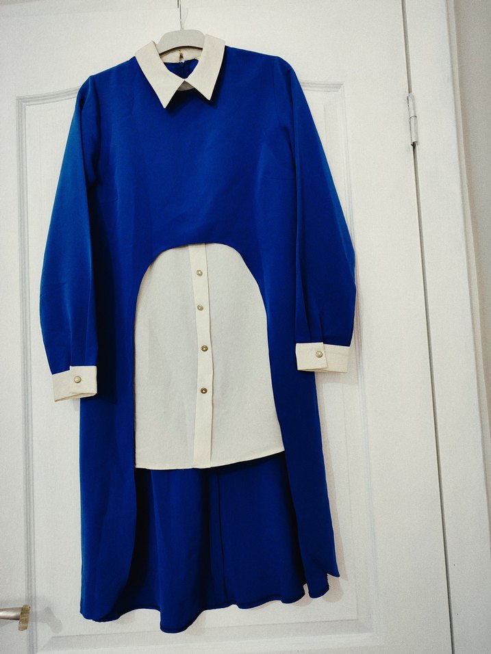 Lacivert Beyaz Kadın Tunik - Görsel 2