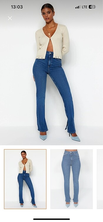 Trendyol & Milla Yüksel bel flare jean