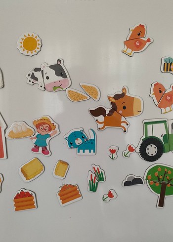 Beden Çiftlik Temalı Renkli magnet Çocuk Yapbozu