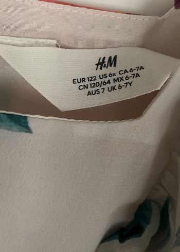 H&M Kız Çocuk Çiçekli Fırfırlı Bohem elbise - Görsel 5