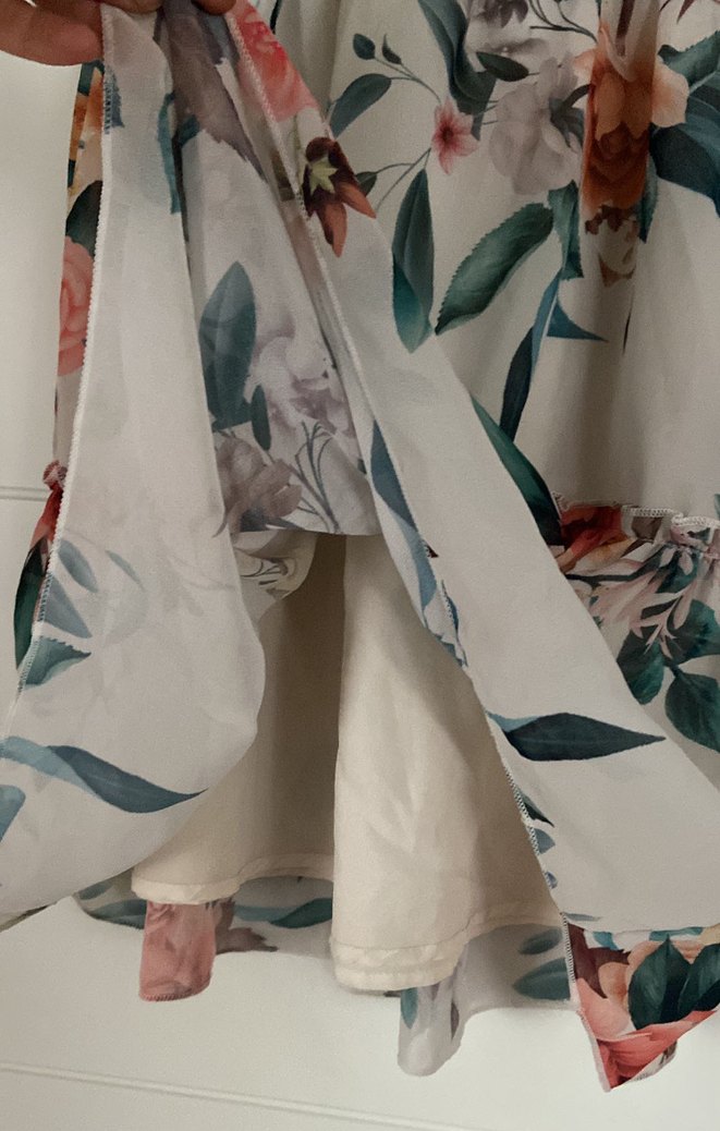 H&M Kız Çocuk Çiçekli Fırfırlı Bohem elbise - Görsel 3