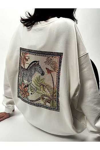 Tasarımcı Baskılı Sweatshirt