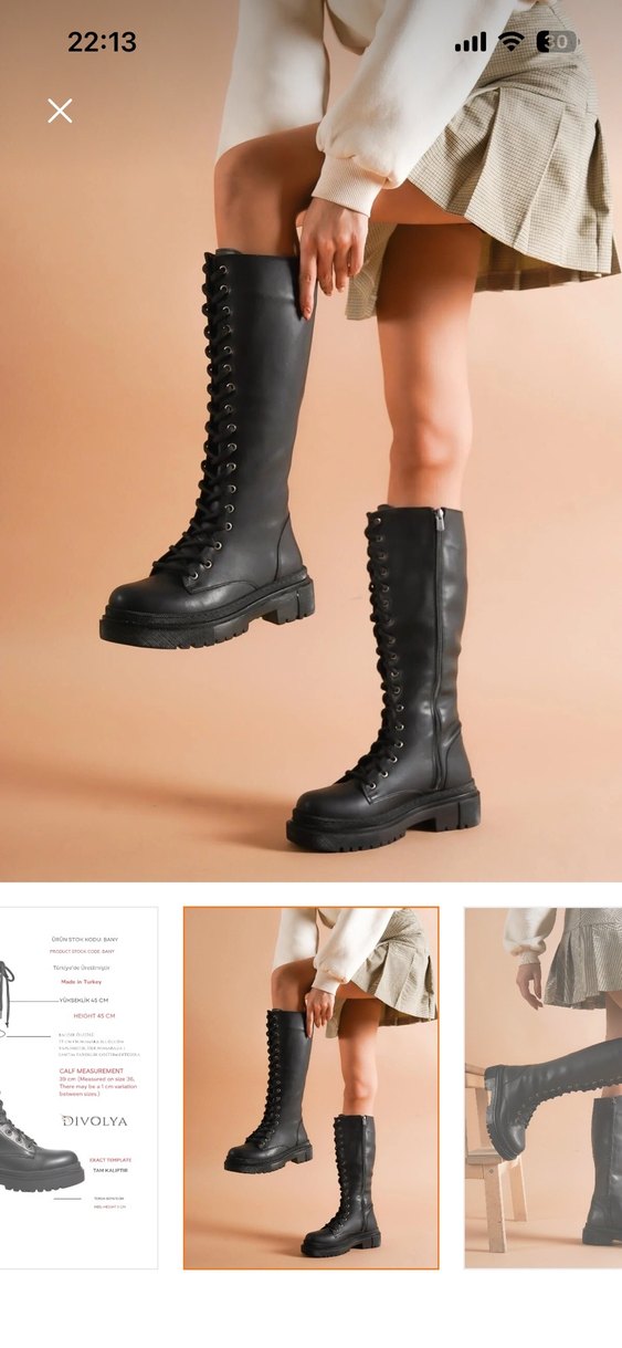 Siyah Deri Bağcıklı Stiletto Topuklu Kadın Bot - Görsel 2