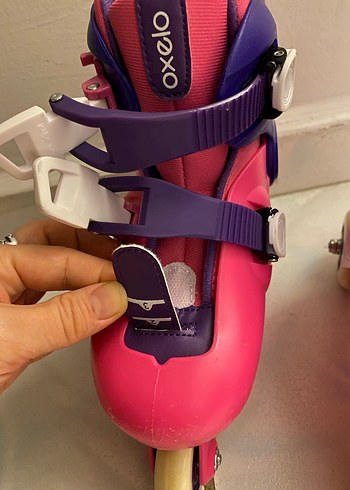 Renkli Pembe Çocuk Patenleri Oxelo - Görsel 4