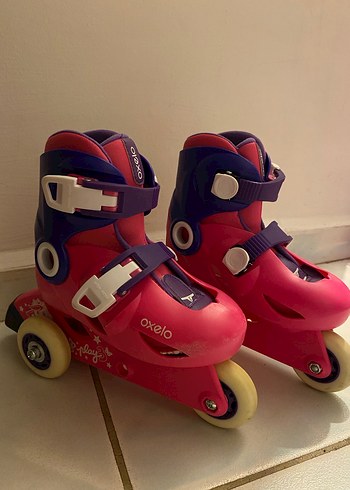 Renkli Pembe Çocuk Patenleri Oxelo - Görsel 3