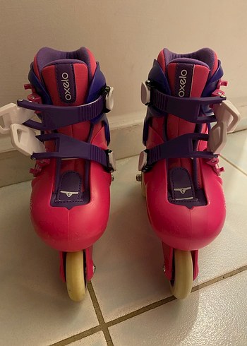 Renkli Pembe Çocuk Patenleri Oxelo - Görsel 5
